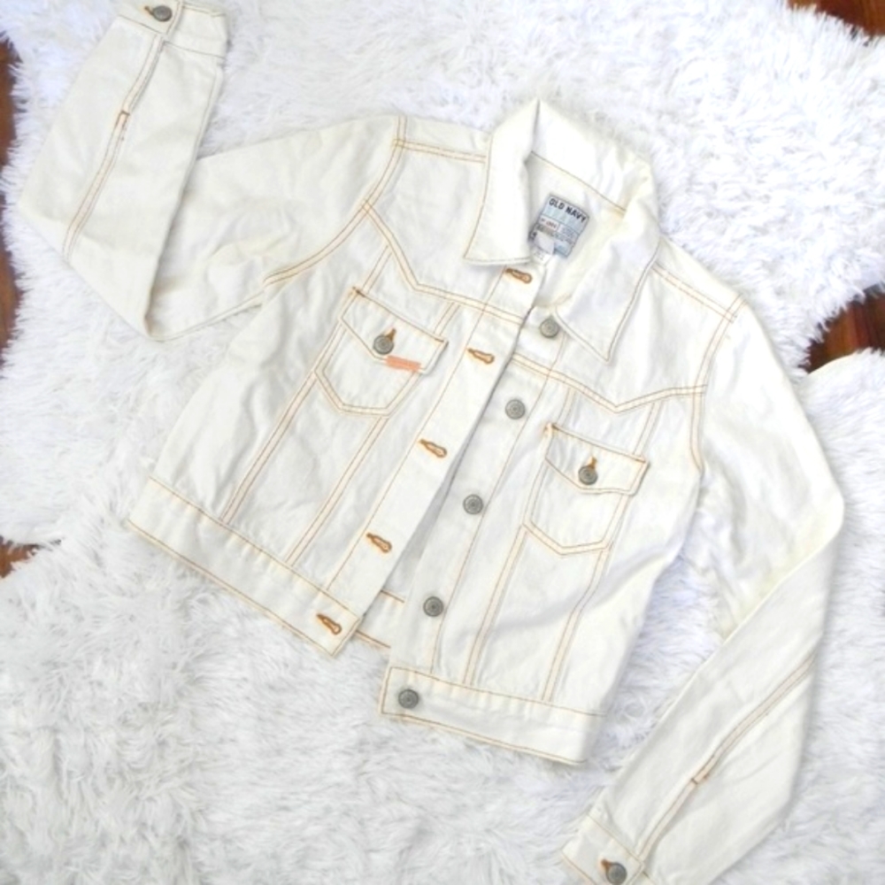 Cream & White Jean Jacket